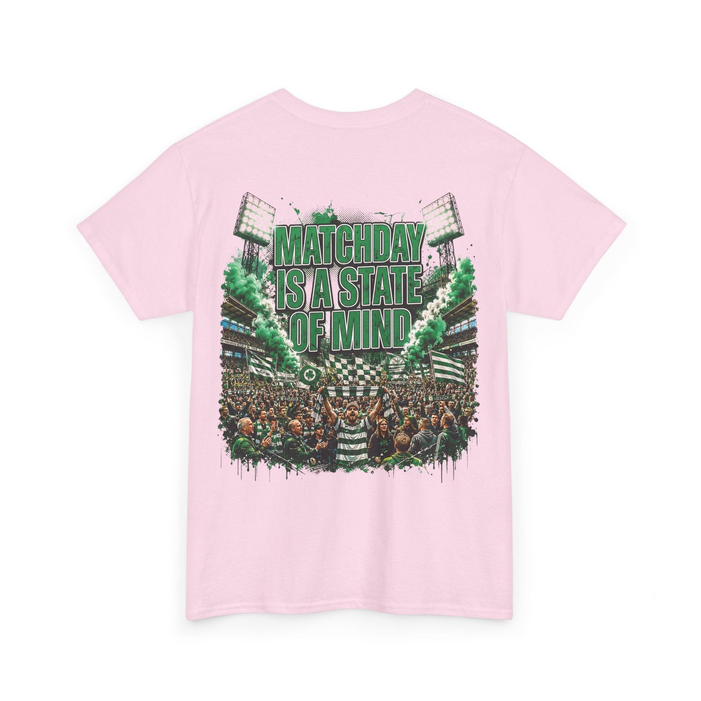 Unisex Green & Proud Football Tee — "Matchday Is A State Of Mind" Soccer Fan Shirt