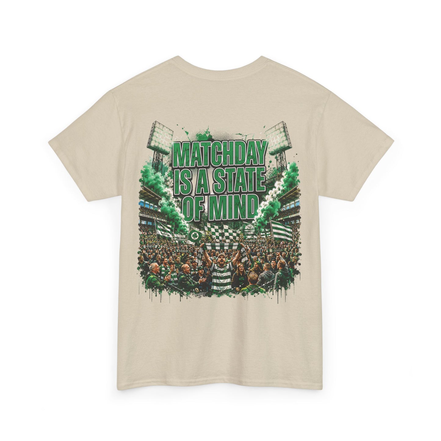 Unisex Green & Proud Football Tee — "Matchday Is A State Of Mind" Soccer Fan Shirt