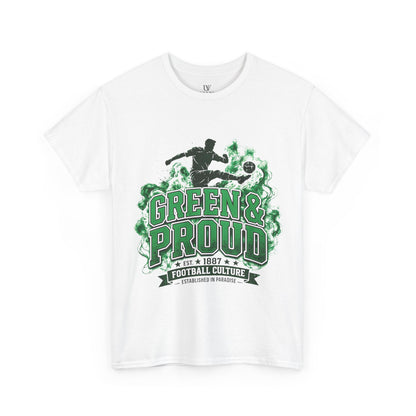 Unisex Green & Proud Football Tee — "Matchday Is A State Of Mind" Soccer Fan Shirt