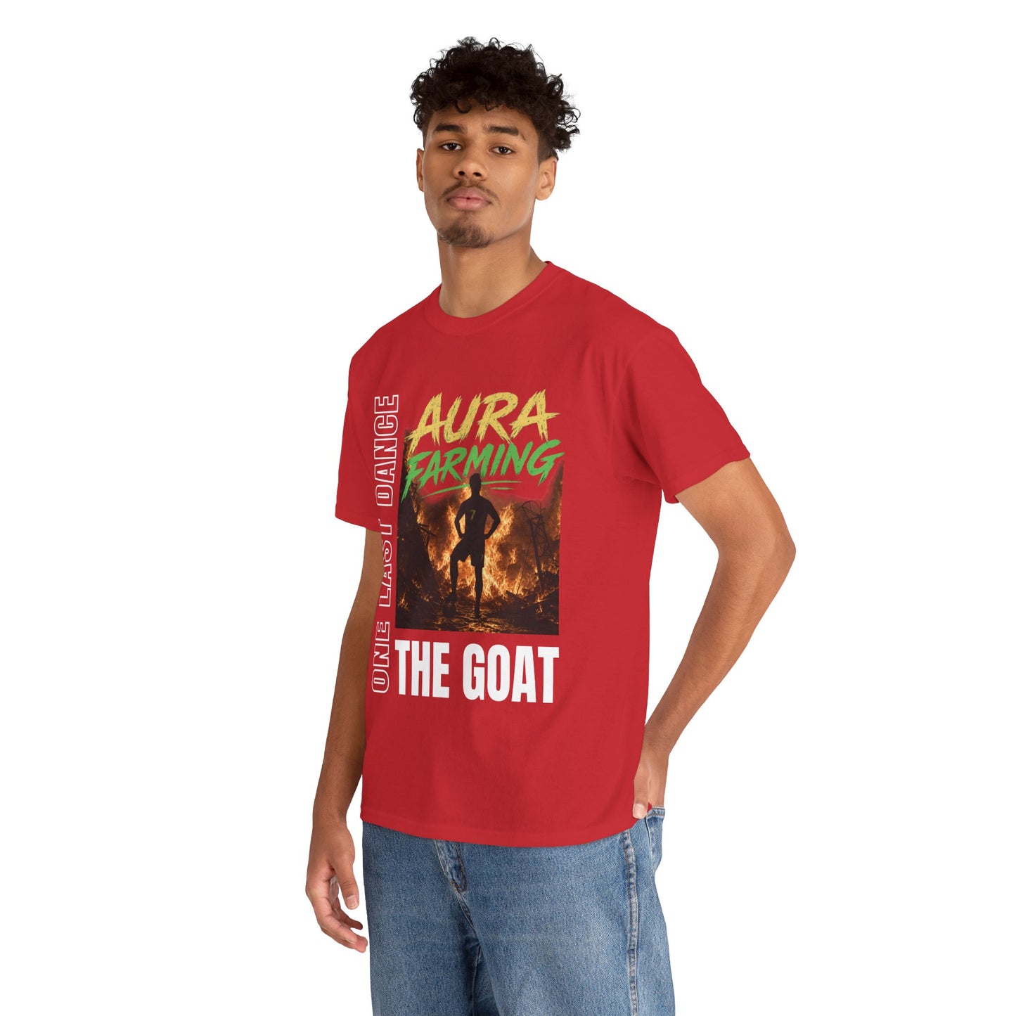 Unisex Aura Farming "The GOAT" T-Shirt — One Last Dance Graphic Tee