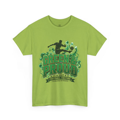 Unisex Green & Proud Football Tee — "Matchday Is A State Of Mind" Soccer Fan Shirt
