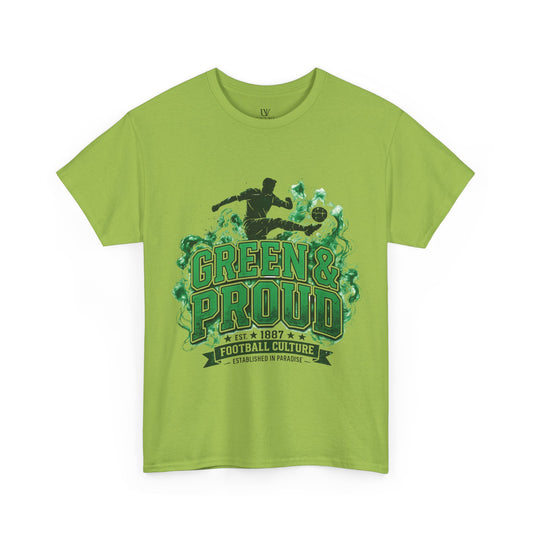 Unisex Green & Proud Football Tee — "Matchday Is A State Of Mind" Soccer Fan Shirt