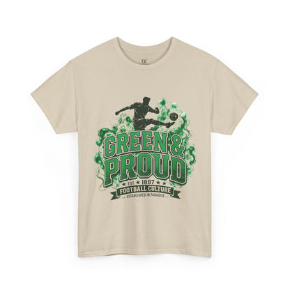 Unisex Green & Proud Football Tee — "Matchday Is A State Of Mind" Soccer Fan Shirt