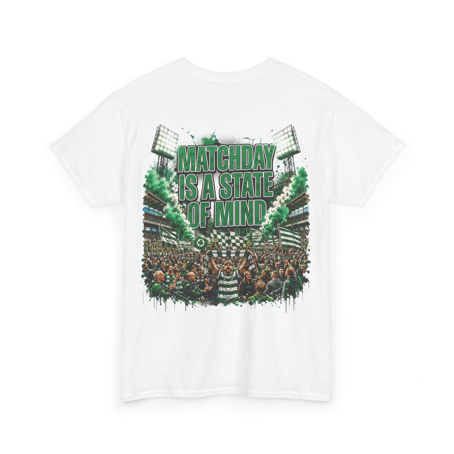 Unisex Green & Proud Football Tee — "Matchday Is A State Of Mind" Soccer Fan Shirt