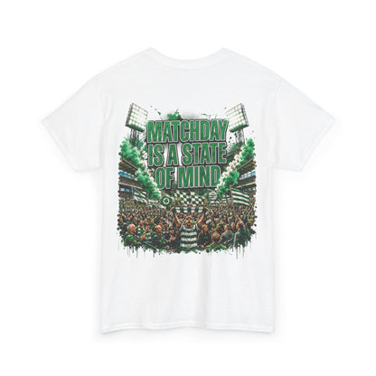 Unisex Green & Proud Football Tee — "Matchday Is A State Of Mind" Soccer Fan Shirt