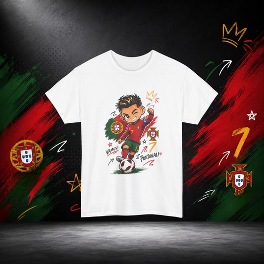 Portugal SoccerT-Shirt — "Vamos Portugal" Football Jersey Tee