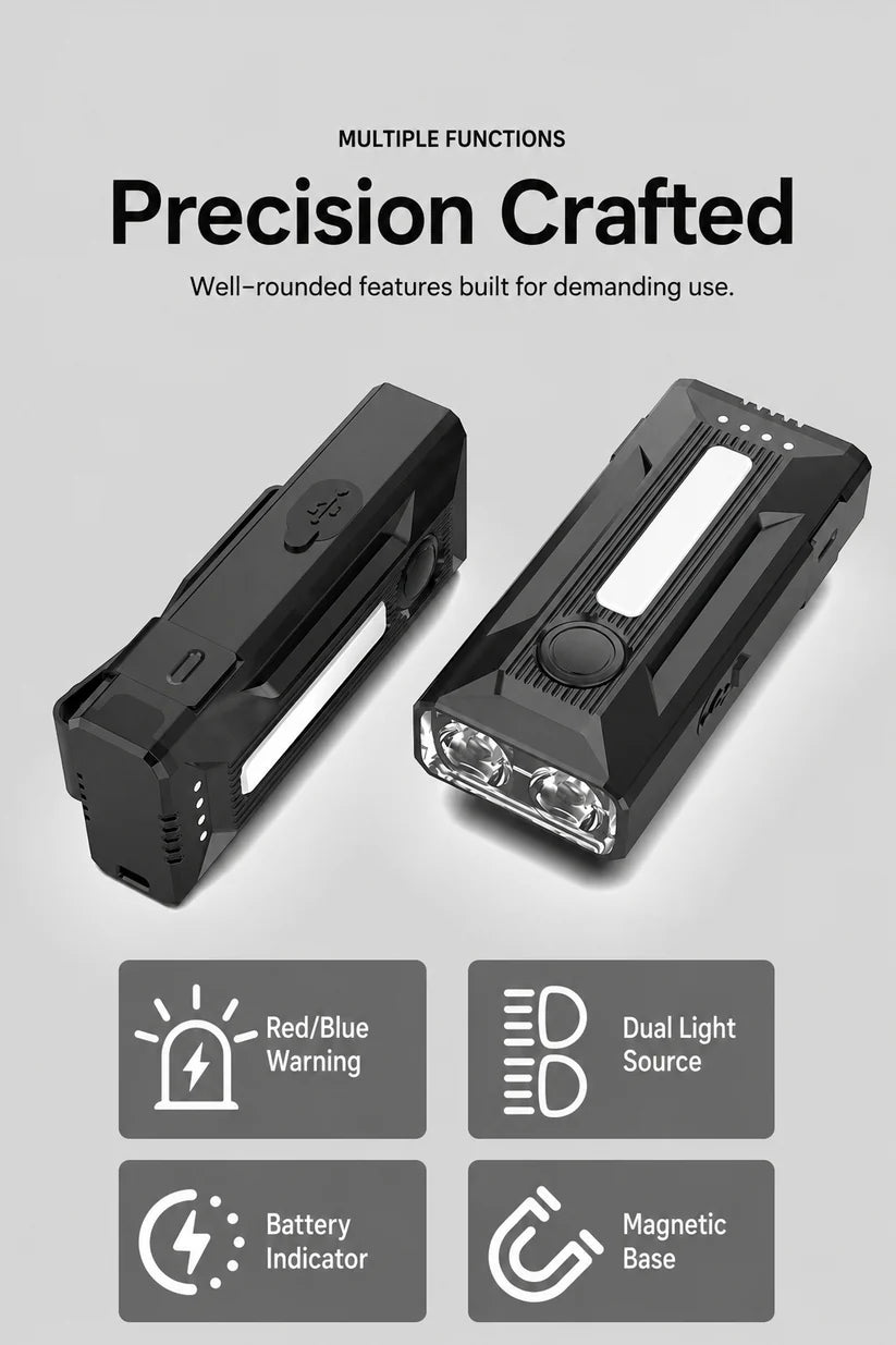 High-Performance Clip-On EDC Flashlight with Magnetic Base