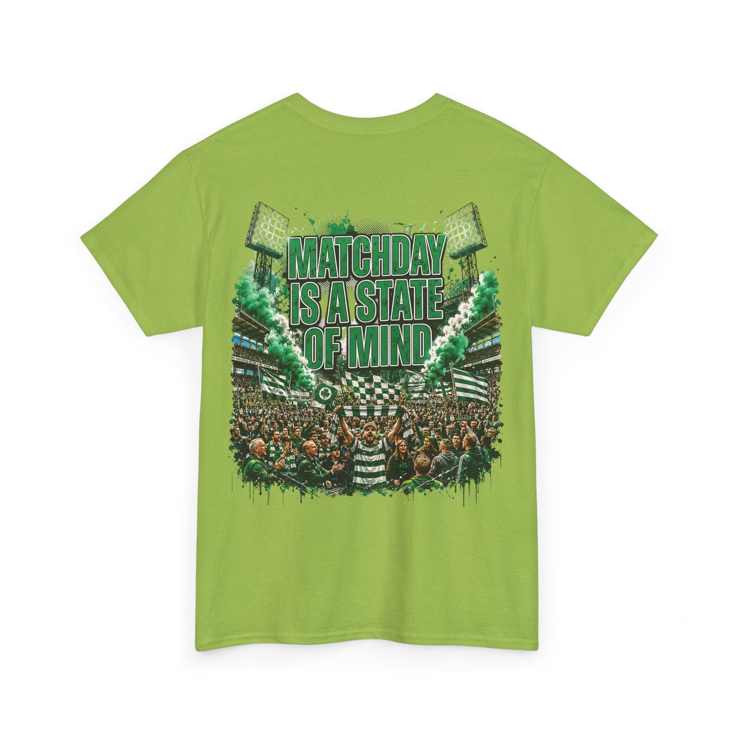 Unisex Green & Proud Football Tee — "Matchday Is A State Of Mind" Soccer Fan Shirt