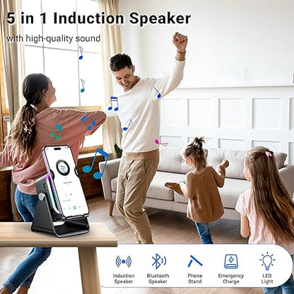 5-in-1 Induction Phone Speaker Stand