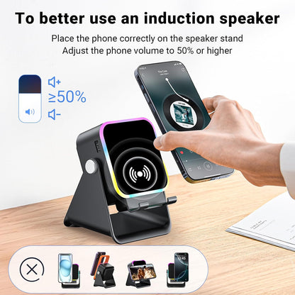 5-in-1 Induction Phone Speaker Stand