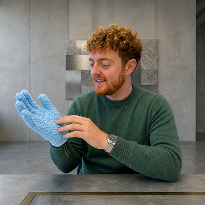 2 Pairs PureScrub 3D Textured Five-Finger Exfoliating Bath Glove