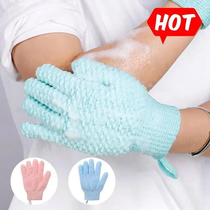 2 Pairs PureScrub 3D Textured Five-Finger Exfoliating Bath Glove